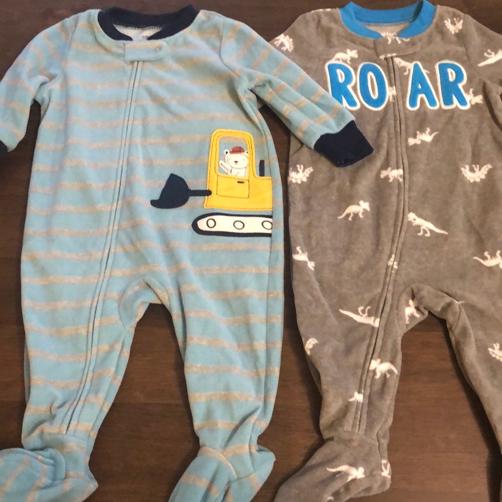 Carters fleece footed pajamas